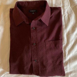 Croft & Barrow Burgundy Long Sleeve Button Up